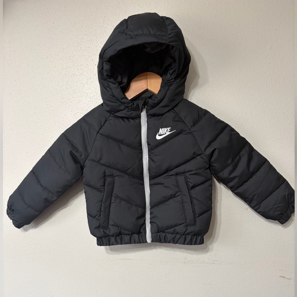Nike Kids Black Hooded Jacket